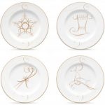 Noritake Golden Wave Plates-Holiday Appetizer Plates, Set of 4, 6 3/4″