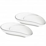 Noritake Platinum Wave Small Teardrop Dishes-Set of 2, 6″