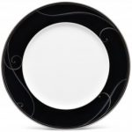 Noritake Platinum Wave Ebony Dinner Plate, 11″