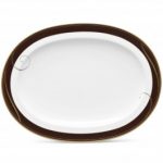 Noritake Golden Wave Chocolate Platter-Oval, 14″