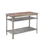Aged Metal/Rust Colored Concrete Kitchen Island