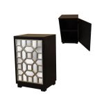 Aged Silver and Black Accent Cabinet – Annalee