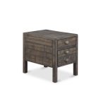 Aged and Distressed Brown End Table – Vernon