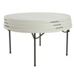 Almond (4) Lifetime Almond 60 Inch Round Tables (Set of 4)