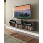 Altus Black 60 Inch Wall Mounted A/V Console