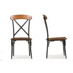 Antique Black/Brown Dining Chairs (Set of 2)