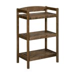Antique Chestnut Low Bookcase / Media Tower with Adjustable Shelf