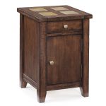 Antique Narrow Brown End Table – Allister