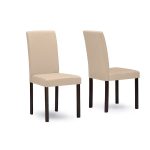Beige Fabric Dining Chairs (Set of 2)