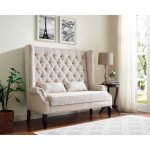 Beige Upholstered Banquette – Kaylee Collection
