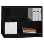Black 2-Shelf Bookcase – Universal