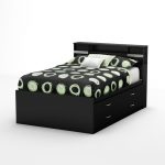 Black 4-Drawer Full Size Storage Bed – Step One