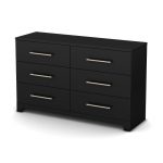 Black 6-Drawer Double Dresser – Primo