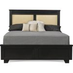 Black Classic Contemporary Upholstered Queen Size Bed – Diego