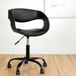 Black Faux Leather Adjustable Office Chair – Annexe
