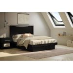 Black Full Size Platform Bed (54 Inch) – Basic