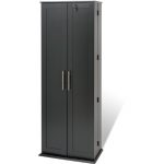 Black Large Locking Multimedia Storage Cabinet