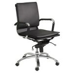 Black Low-Back Office Chair – Gunar