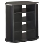 Black Tall Corner TV Stand (31 Inch) – Visions