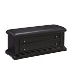 Black Upholstered Storage Bench – Americana