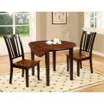 Black and Cherry Round Dining Table – Dover
