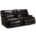 Blackberry Leather-Match Power Reclining Loveseat – Stampede