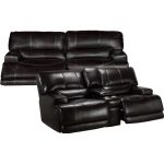 Blackberry Leather-Match Power Reclining Sofa & Loveseat – Stampede