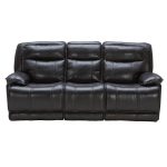Blackberry Leather-Match Power Triple Reclining Sofa – K-Motion