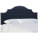 Blackwatch Plaid Arch Upholstered Full Size Headboard
