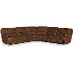 Bramble Brown 5-Piece Leather-Match Power Reclining Sectional – Max