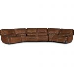 Bramble Brown Leather-Match 6-Piece Power Reclining Sectional – Max