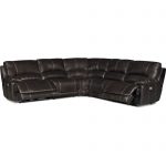 Brown 5-Piece Leather-Match Manual Reclining Sectional – Brant