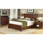 Brown Cherry King Bed, Media Chest of Drawers and Night Stand – Aspen