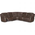 Brown Leather-Match 5-Piece Power Reclining Sectional – Shawn