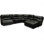 Brown Leather-Match 6-Piece Power Reclining Sectional – Brant