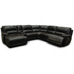 Brown Leather-Match 6-Piece Reclining Sectional – Brant