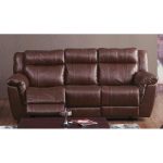Brown Leather-Match Power Reclining Sofa – K-Motion