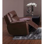 Brown Leather-Match Swivel Glider Recliner – K-Motion