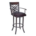Brown Swivel Arm Counter Stool – Tahiti Collection