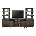 Brown TV Console with Left and Right Piers – Avondale Collection