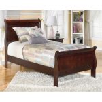 Brown Traditional Twin Sleigh Bed – Alisdair