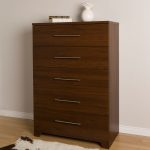 Brown Walnut 5-Drawer Chest of Drawers – Primo