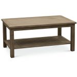Brushed Birch Outdoor Aluminum Coffee Table – Plank
