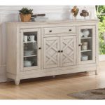 Brushed White Dining Server – Scottsdale Collection