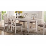 Brushed White Trestle Style Dining Table – Scottsdale Collection