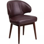 Burgandy Leather Reception Lounge Office Chair