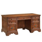 Burgundy Brown Executive Wood Desk – Richmond