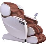 Cappuccino Brown & Pearl White Wall Hugger Massage Chair – Vario