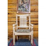 Captain’s Chair w/ Upholstered Seat, Wildlife Pattern – Montana