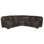 Casual Contemporary 3-Piece Brown Leather Sectional – Tanner